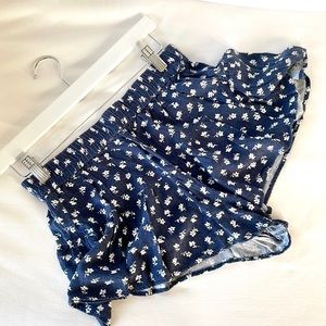 Forever 21 ditsy print skort | Size M | Navy